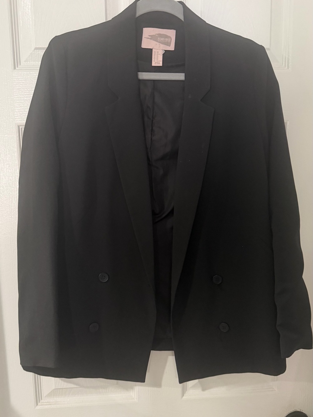 Forever 21 Black Double-Breasted Blazer